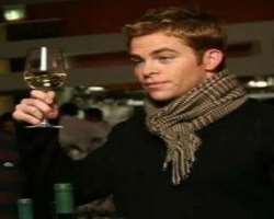 Chris Pine consuming alcohol